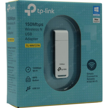 Сетевое оборудование TP-LINK < TL-WN727N> Wireless N USB Adapter (802.11b / g / n, 150Mbps)-5