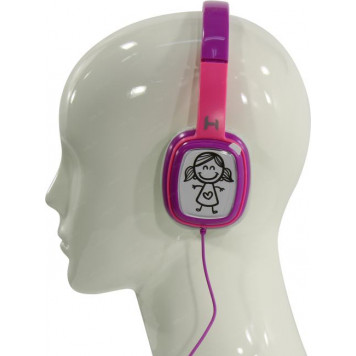 Наушники HARPER KIDS HN-302  Pink  (шнур 1.2м)-9