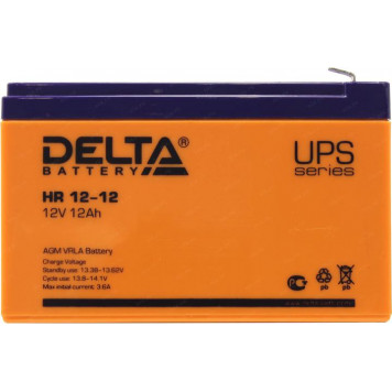 Аккумулятор Delta HR 12-12 (12V, 12Ah)  для UPS-1
