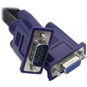 Кабель удлинительный монитор - SVGA card (15M-15F) VCOM <VVG6460-5м>  5м  2 фильтра-1