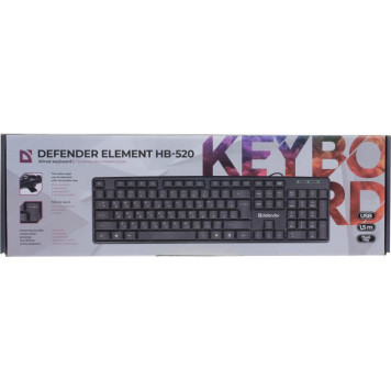 Клавиатура Defender Element HB-520 Black < USB > 107КЛ < 45522 >-5