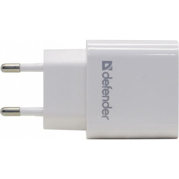 Зарядное устр-во Defender UPA-22 White <83580> Зарядное устройство USB (Вх. AC100-240V, Вых. DC5V,  2xUSB 2.1A)-1