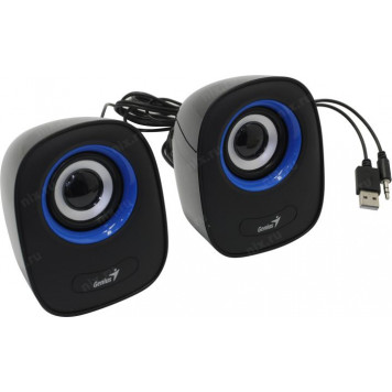Колонки Genius SP-Q160 <Blue> (2x3W, питание от USB) (31730027403)-3