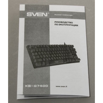 Клавиатура SVEN KB-G7400 Black <USB> 87КЛ, подсветка клавиш-4