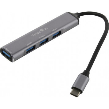 Разветвитель Telecom <TA308C> USB3.0 Hub 4 port, подкл. USB-C-0
