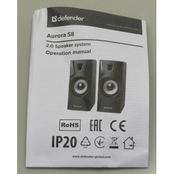 Колонки Defender Aurora S8 (2x4W, питание от  USB) <65408>-7