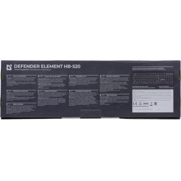 Клавиатура Defender Element HB-520 Black < USB > 107КЛ < 45522 >-6