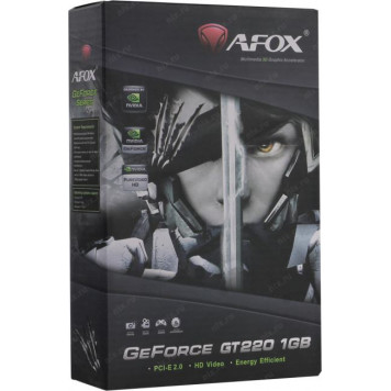 Видеокарта 1Gb <PCI-E> DDR3 AFOX AF220-1024D3L2 (RTL) D-Sub+DVI+HDMI <GeForce GT220>-8