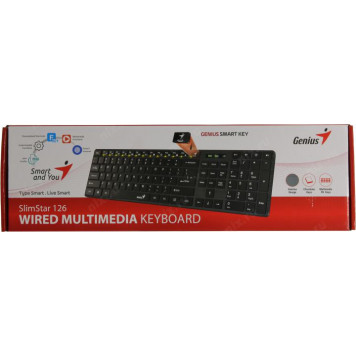 Клавиатура Genius SlimStar 126 Black <USB> 104КЛ (31310017417)-4