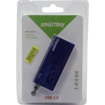 Разветвитель Smartbuy <SBHA-6810-B> 4-port USB2.0 Hub-3