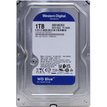 Жесткий диск HDD 1 Tb SATA 6Gb/s Western Digital Caviar Blue <WD10EZEX> 7200rpm 64Mb-0
