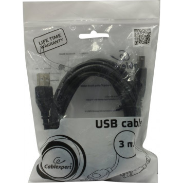 Кабель Cablexpert <CCF-USB2-AMBM-10> USB 2.0 A-->B 3м 1 фильтр-2