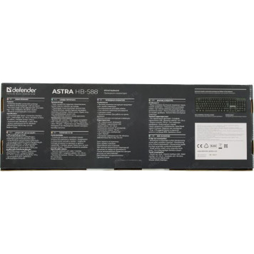 Клавиатура Defender ASTRA HB-588 Black <USB> 104CL <45588>-6