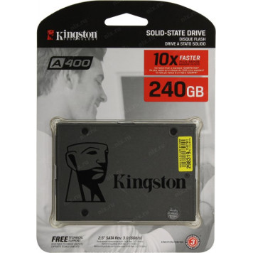 Твердотельный накопитель SSD 240 Gb SATA 6Gb/s Kingston A400 <SA400S37/240G>  2.5 TLC-5