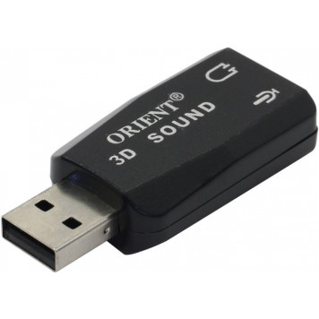 Внешняя звуковая карта Orient <AU-01(N)> USB адаптер для наушников  с микрофоном-0