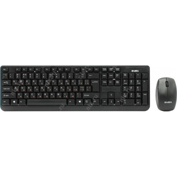 Кл-ра + мышь SVEN Comfort 3300 Wireless <Black> (Кл-ра, М/Мед, USB, FM+Мышь 3кн, Roll,  Optical, FM)-1