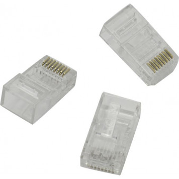 VCOM <NM006-100> RJ-45 Коннектор Кат.6 (уп-ка 100шт)-0
