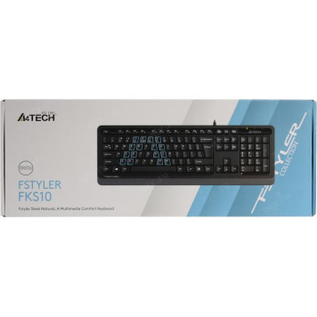Клавиатура A4Tech Fstyler FKS10 Grey <USB> 104КЛ-5