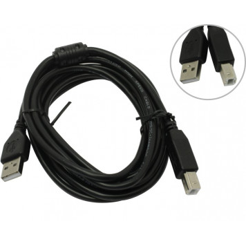 Кабель Cablexpert <CCF-USB2-AMBM-10> USB 2.0 A-->B 3м 1 фильтр-0