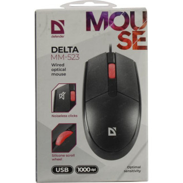 Манипулятор Defender Delta Optical Mouse <MM-523> (RTL) USB 3btn+Roll <52523>-7