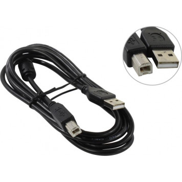 Кабель Cablexpert <CCF-USB2-AMBM-6> USB 2.0 A-->B 1.8м 1 фильтр-0
