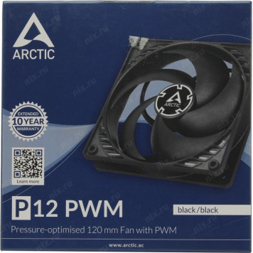 Вентилятор Arctic P12 PWM black/black  (4пин,  120x120x25мм, 200-1800об/мин)-5