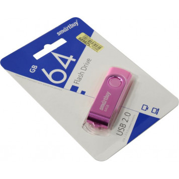 Накопитель SmartBuy Twist <SB064GB2TWP> USB2.0 Flash Drive 64Gb (RTL)-0
