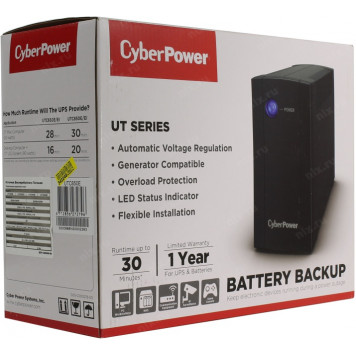 Источник бесперебойного питания UPS 650VA  CyberPower <UTC650E>-10