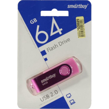 Накопитель SmartBuy Twist <SB064GB2TWP> USB2.0 Flash Drive 64Gb (RTL)-1